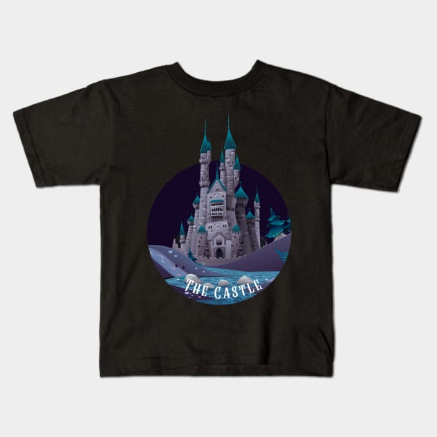 The Blue Castle by the Lake Kids T-Shirt by Eva Wolf